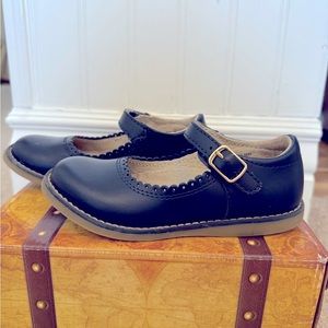 Footmates Allie Navy Blue Leather Mary Jane Shoes Size 10